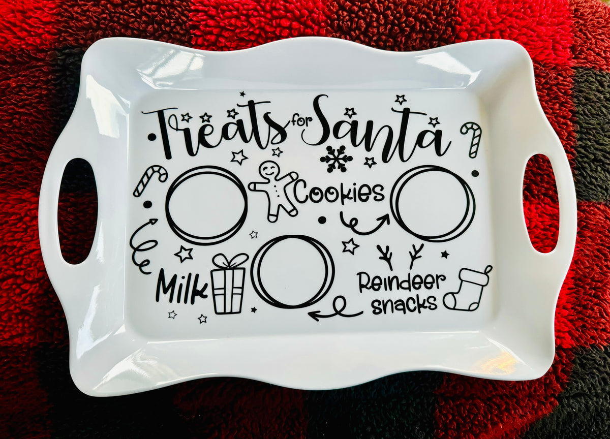 Santa milk and cookie tray