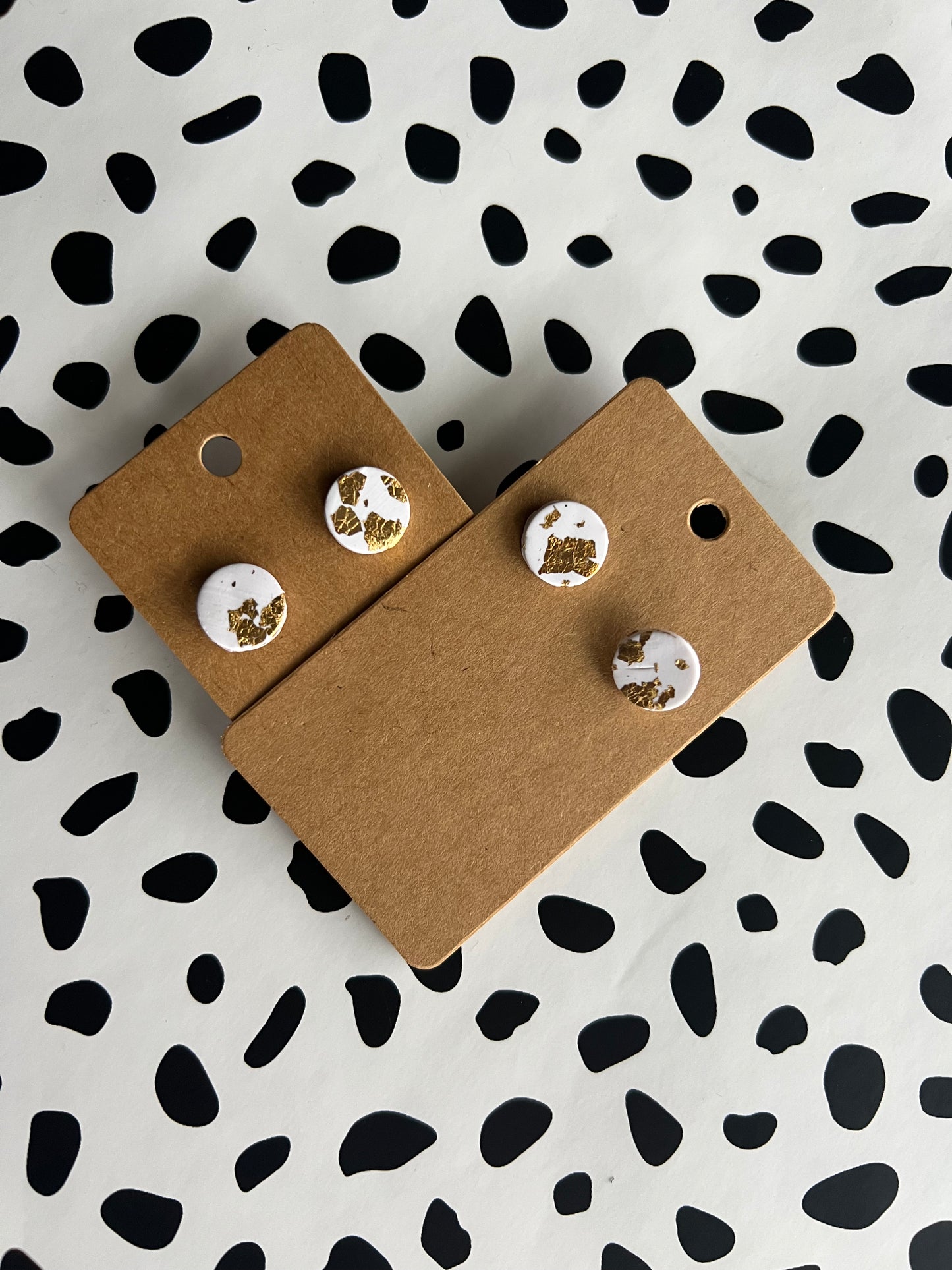 Gold leaf earrings