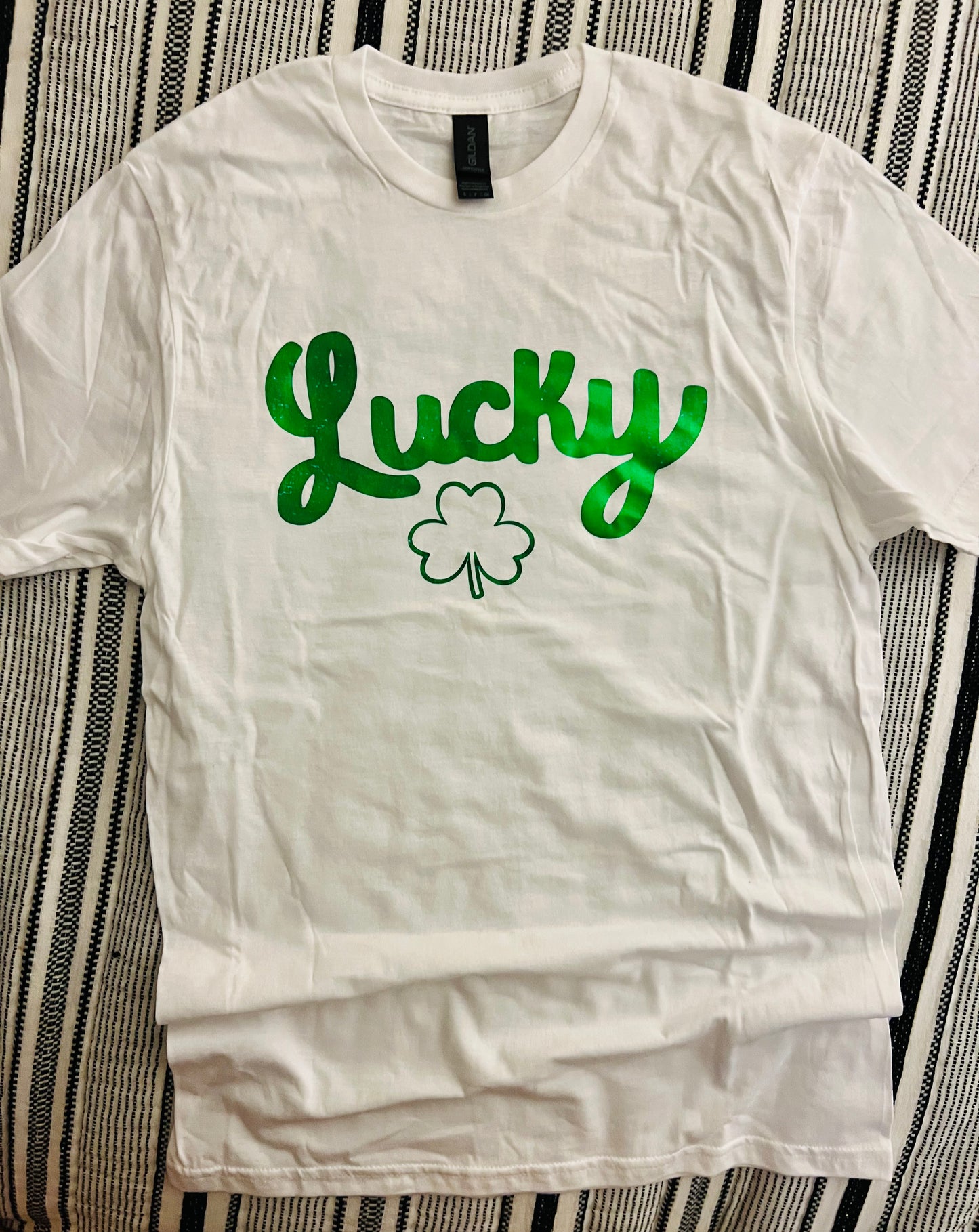 Lucky script shirt