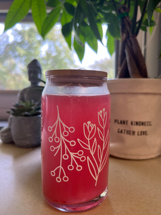 White boho flower tumbler
