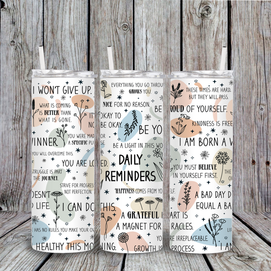 Affirmations tumbler