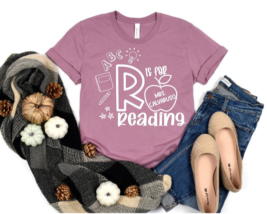Reading teacher shirt