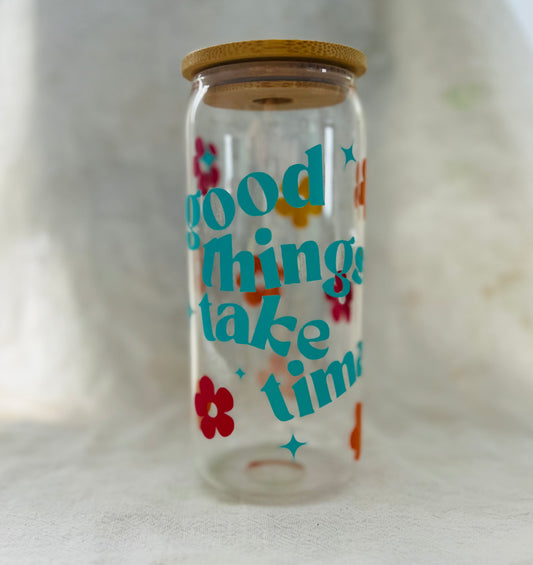 Good vibes flower can tumbler
