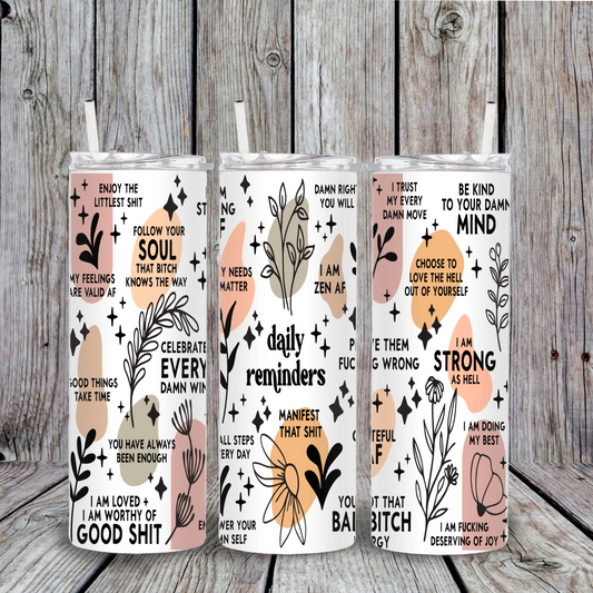 Affirmations tumbler (spicy language)