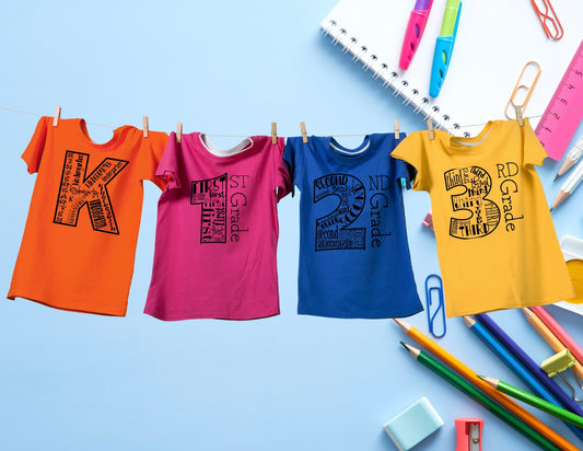 Kids grade shirts