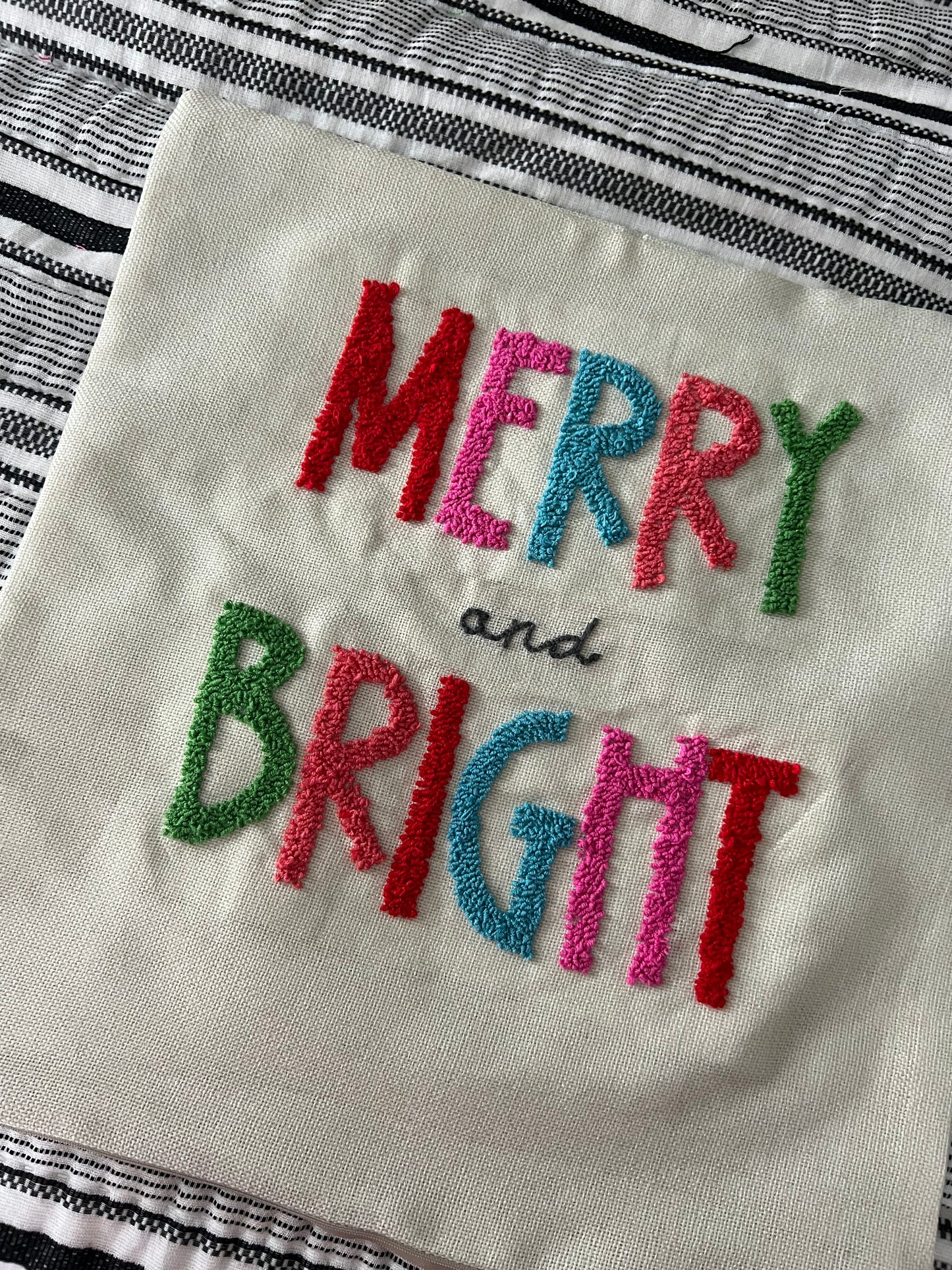 Merry & Bright pillow cover