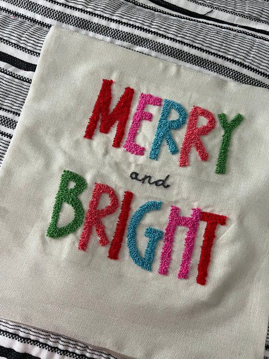 Merry & Bright pillow cover