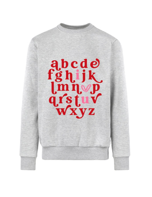 ABC I love you sweatshirt